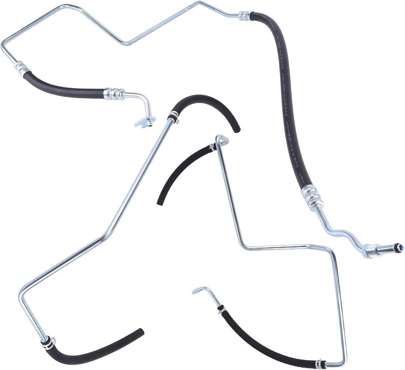 Slakerbe 3PCS Power Steering Pressure Hose Line Assembly Compatible with Rainier CXL 2004-2007 for Trailblazer LT LS LTZ EXT Envoy XL 2002-2009, 15194364 92222 92378 365451 365607 365781 92081 - Image 3